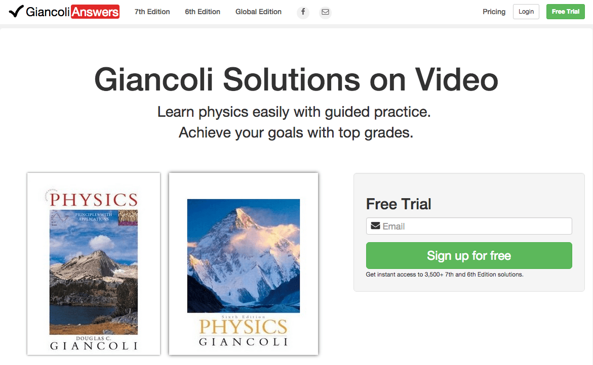 Giancoli Answers homepage