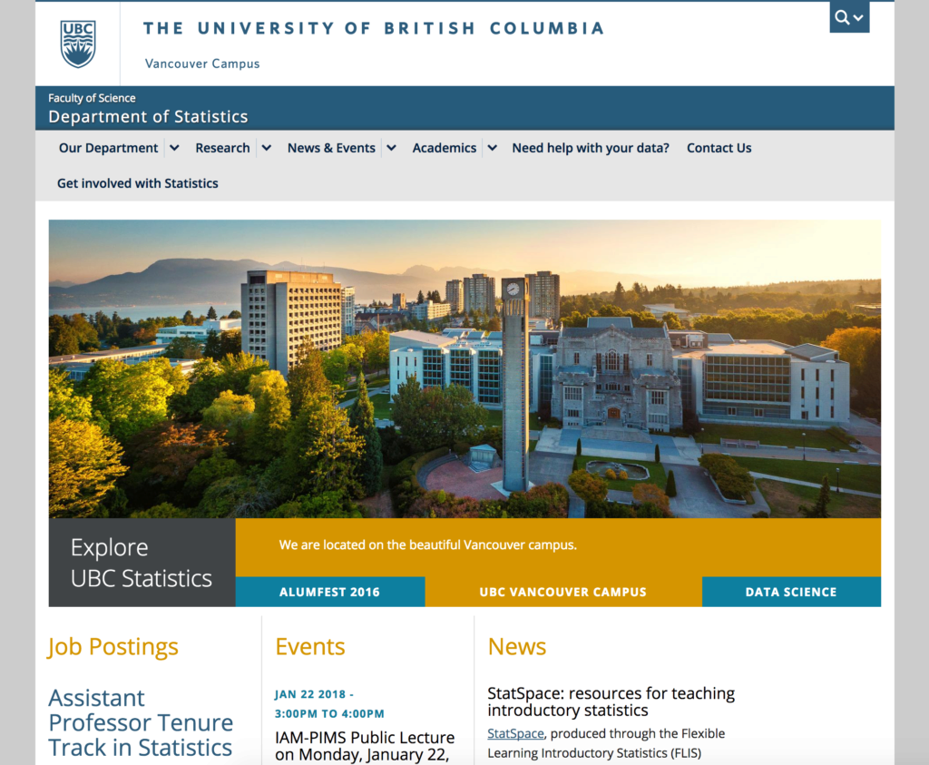 UBC Department of Statistics