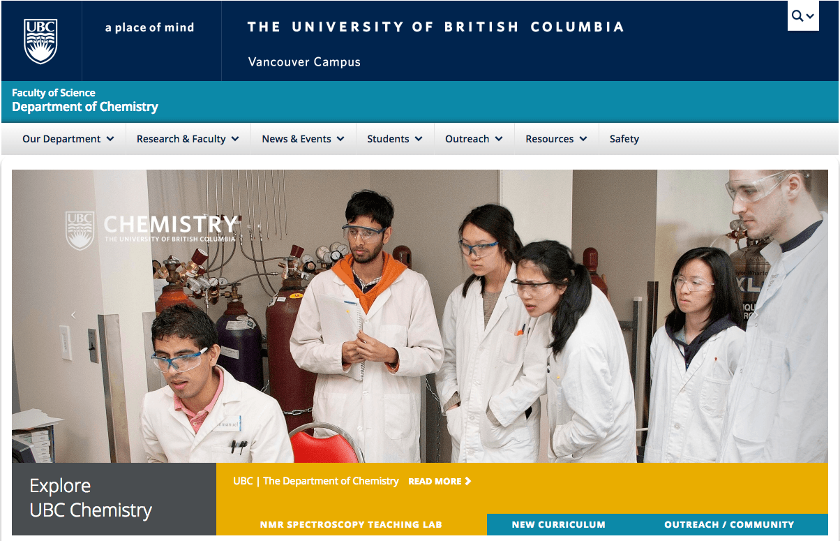 UBC Chemistry Department homepage